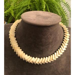 Art-deco Ivory Necklace 