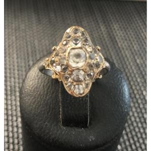 Bague  or/argent  19ème 