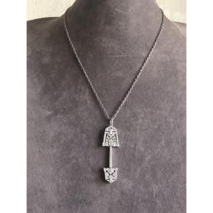 Pendentif argent / strass 