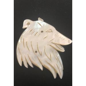 Mother-of-pearl Dog Head