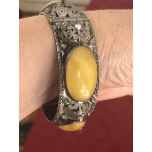 Bracelet ambre /argent 