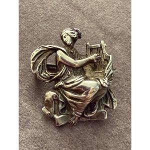 Broche Déesse grecque argent 