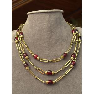 Collier-sautoir  couture 