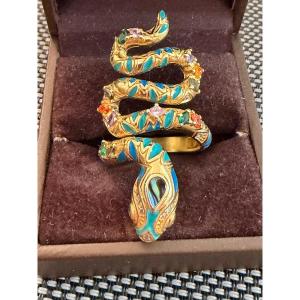 Bague serpent vermeil