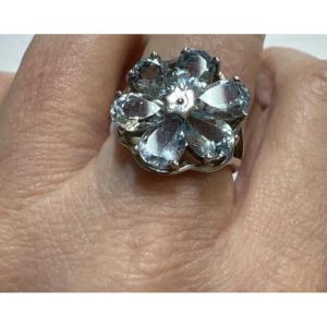 Bague topaze bleu /argent