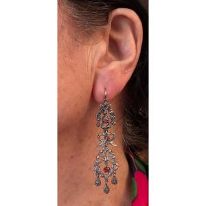 Boucles d’oreilles argent 19ème