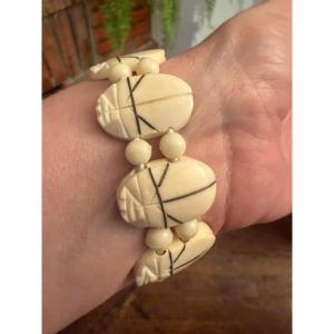 Bracelet Art-Déco ivoire 
