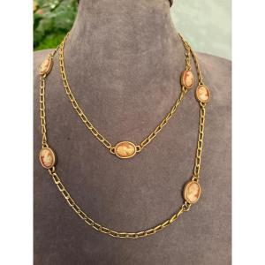 Long Necklace With Cameos