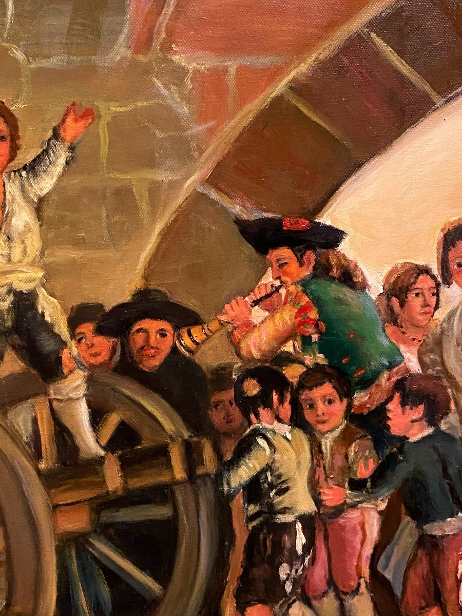 Spanish School (mid 20th Century) - Marriage, After Goya-photo-4