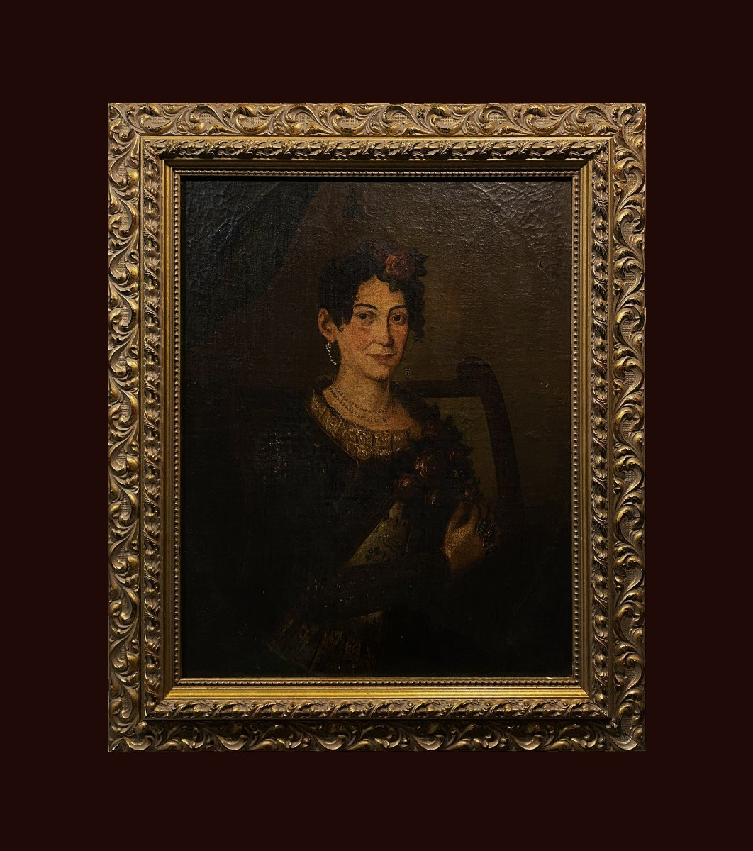 Spanish School (early 19th Century) - Magnificent Portrait Of Lady