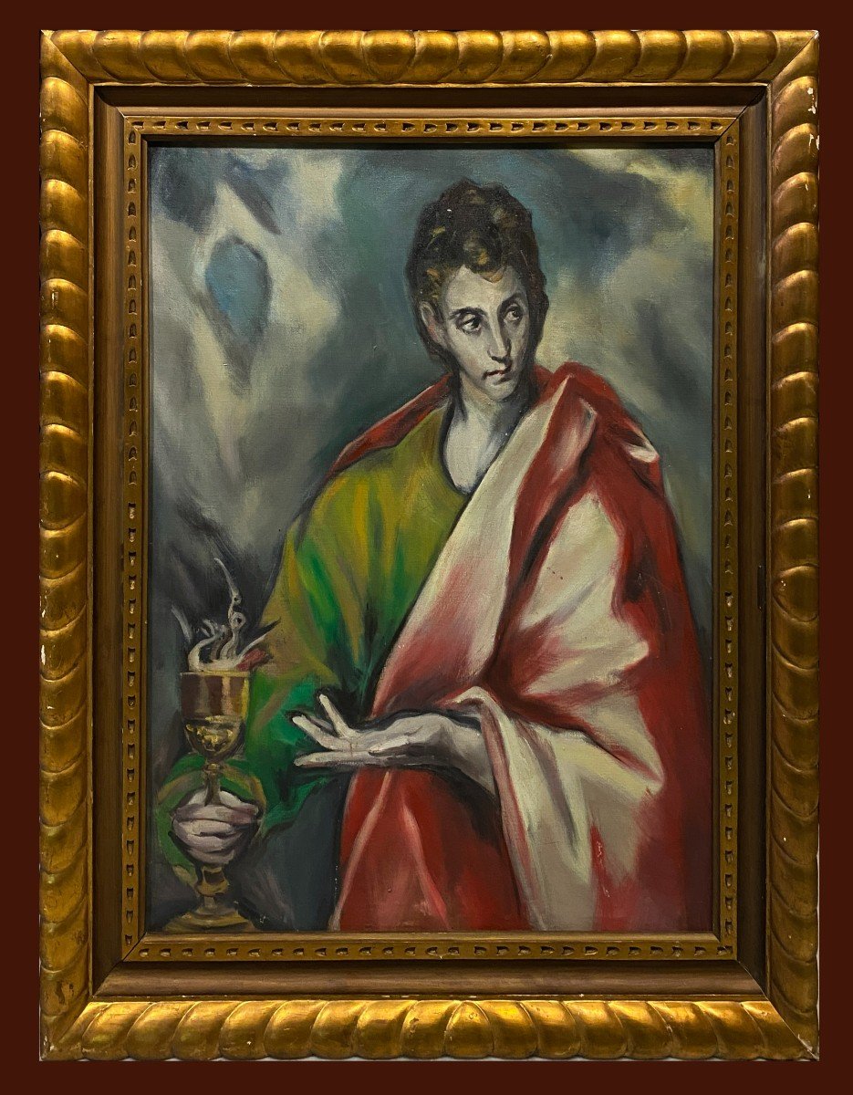 Spanish School (mid 20th Century) - Saint John The Evangelist (after El Greco)
