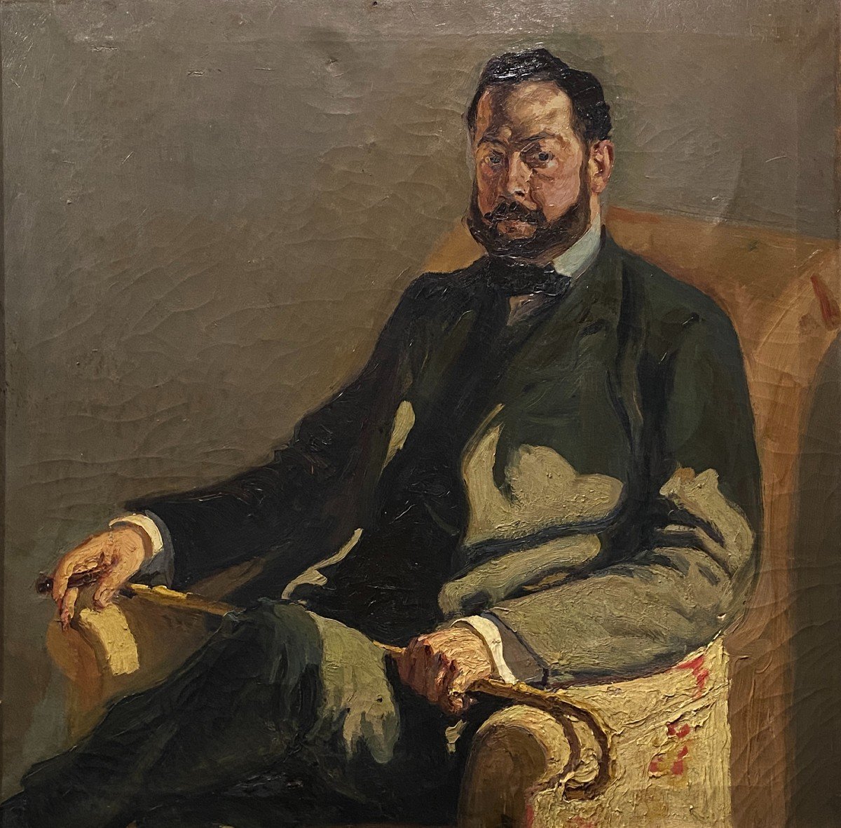 école De Valence (1900s) - Portrait Présumé Du Peintre Joaquín Sorolla Y Bastida-photo-2