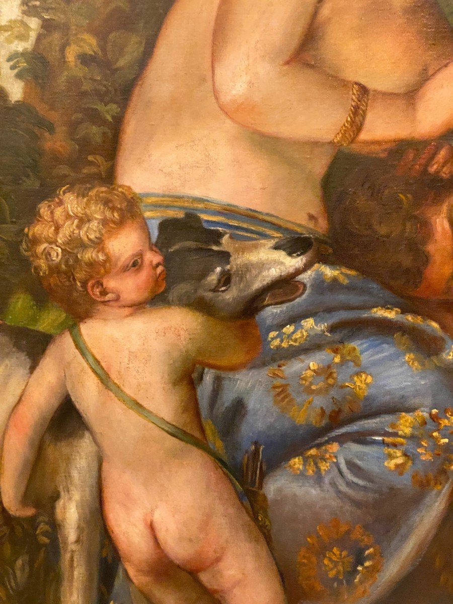 European School (early 20th Century) - Venus And Adonis (after Le Veronese)-photo-3