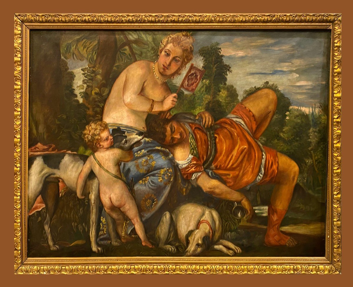 European School (early 20th Century) - Venus And Adonis (after Le Veronese)