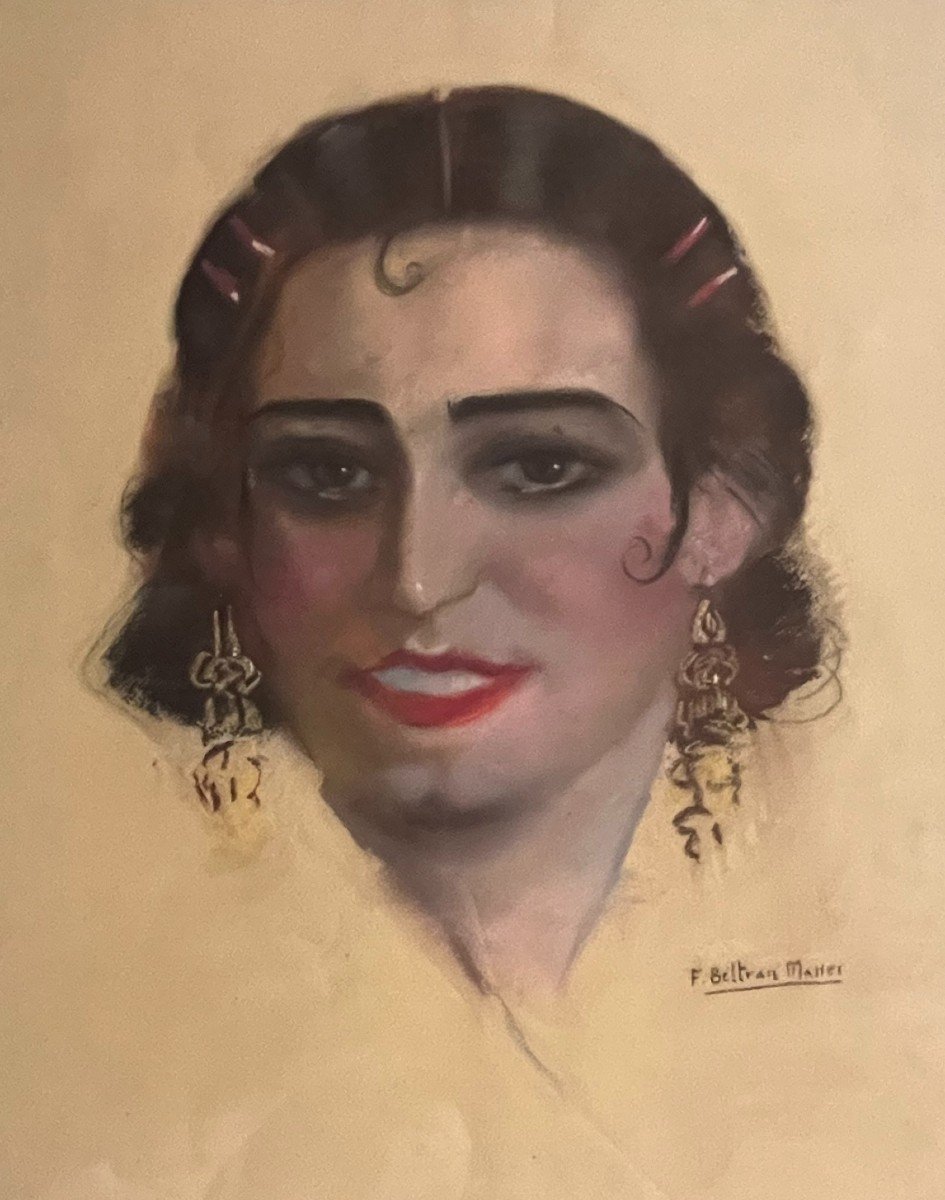 Federico Beltrán Massés (1885-1949) - Magnificent Pastel Transformist-photo-2