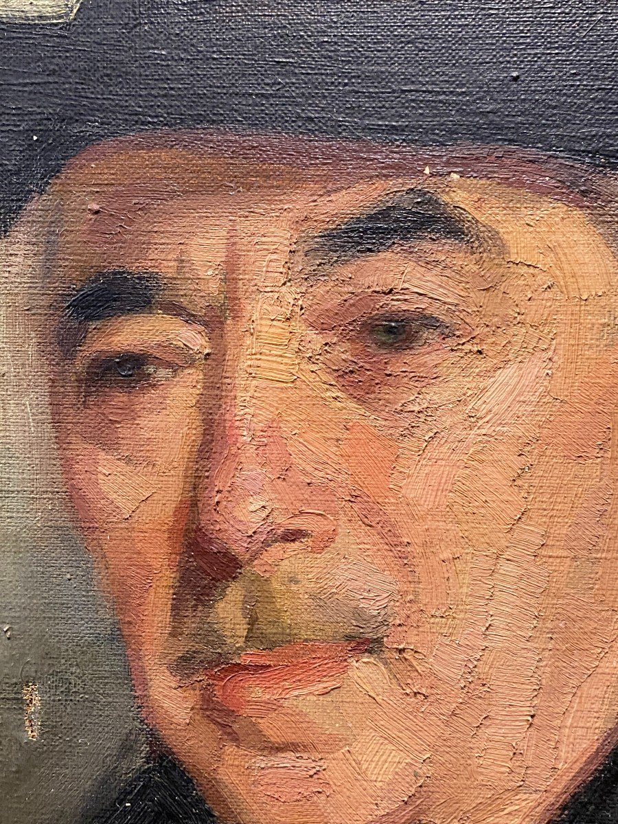 Pedro García Camío (1897-1963) - Vieux Manteau Noir-photo-2