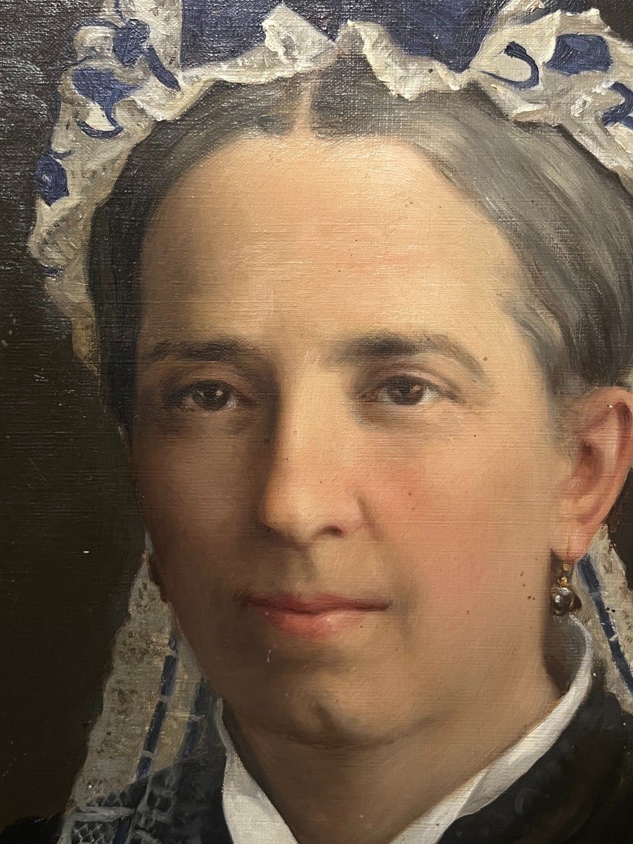 José Gonzálvez (1833-1898) - Portrait De Femme-photo-4