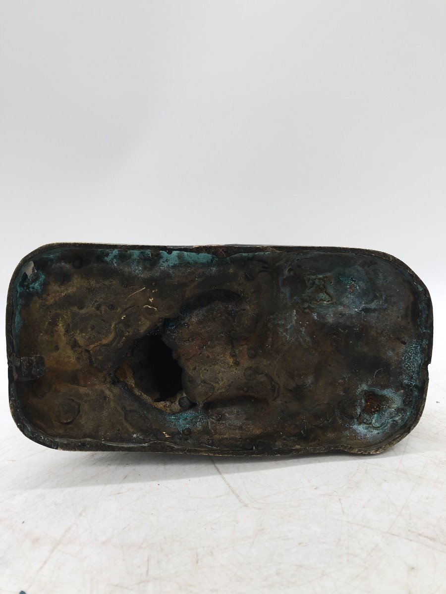élégante Sculpture Bronze Chien Boulledogue  - France, 1950s-photo-4