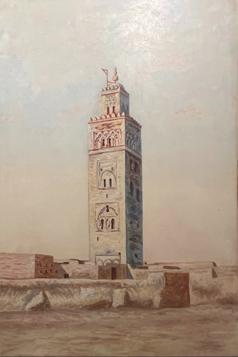 école Orientaliste (1920s) - La Koutoubia à Marrakesch-photo-2