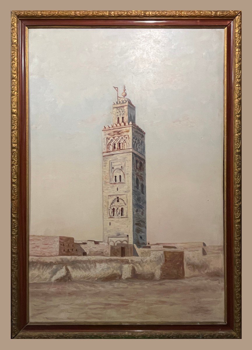 Orientalist School (1920s) - La Koutoubia In Marrakesch
