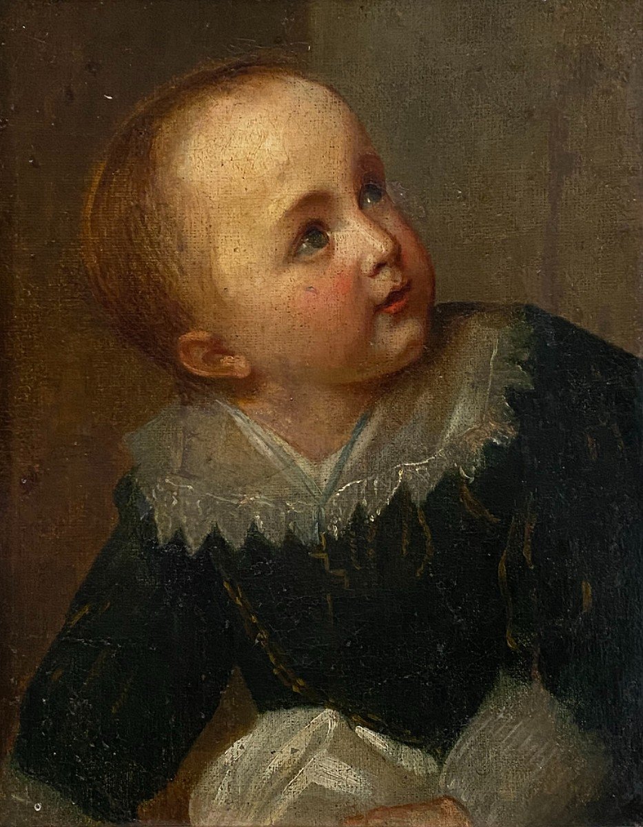 European School (1830s) - Portrait Of A Child-photo-2