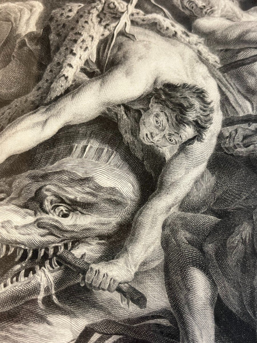 Gravure Boucher La Peche Du Crocodile En Egypte - 1774-photo-3