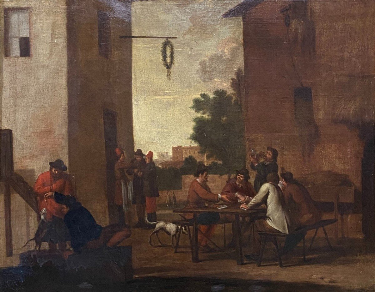 Jan Miel (1599-1663); Suiveur De - Festa Di Laurea Nella Strada-photo-2