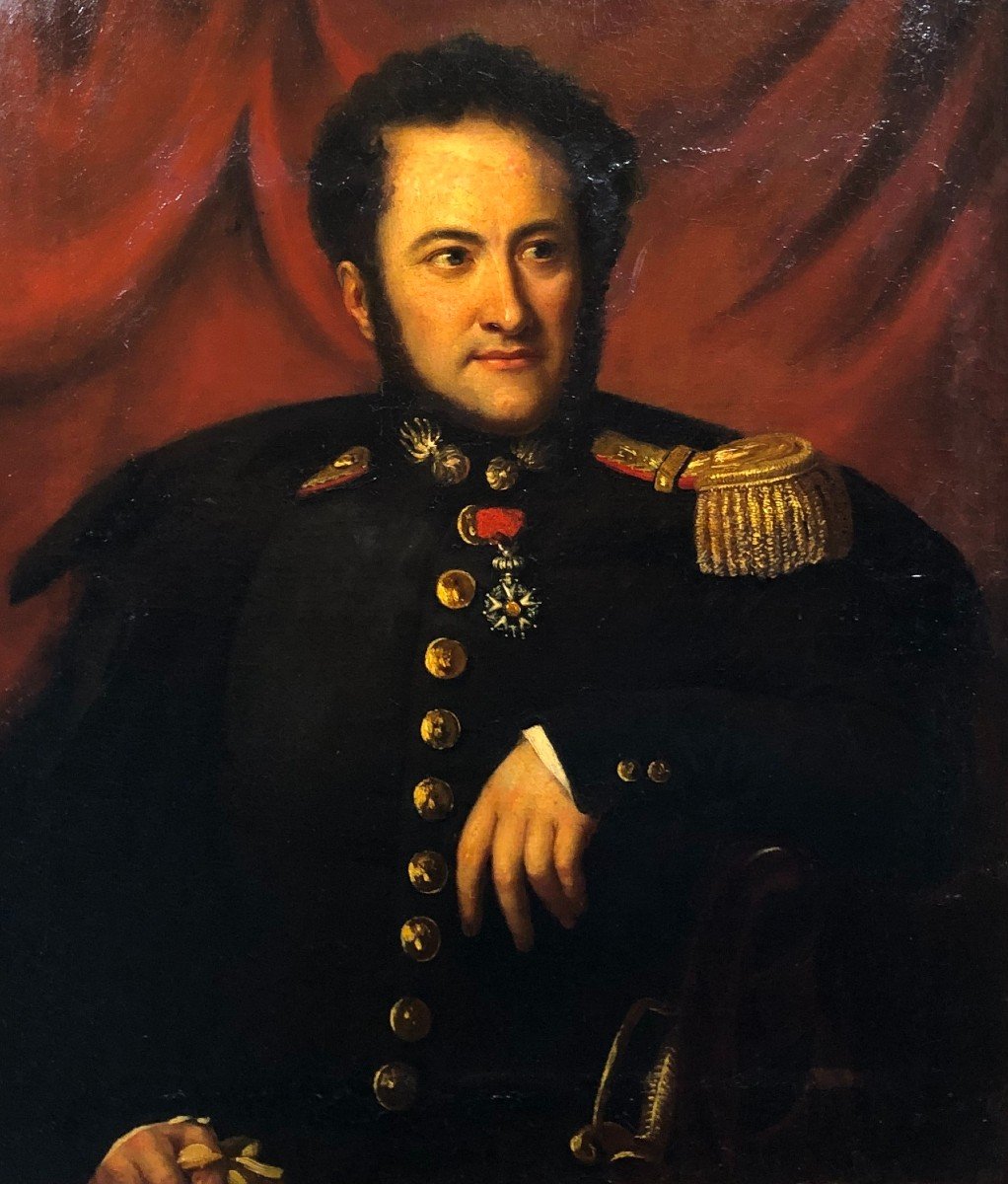 French School (c. 1850) - Portrait Of Knight Of The Legion Of Honor-photo-2