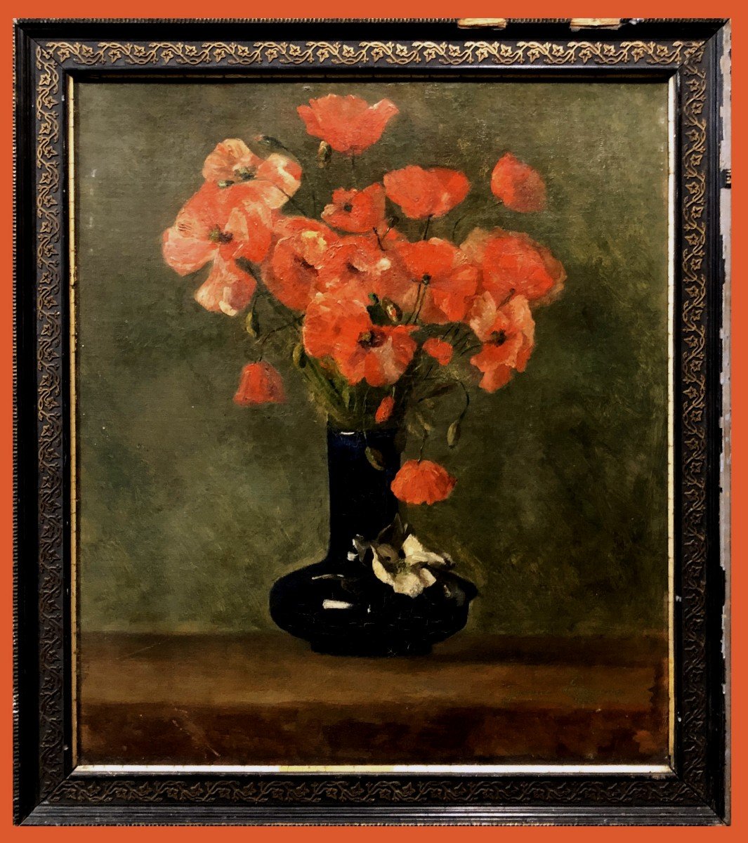 French School (late 19th Century) - Poppy Vase