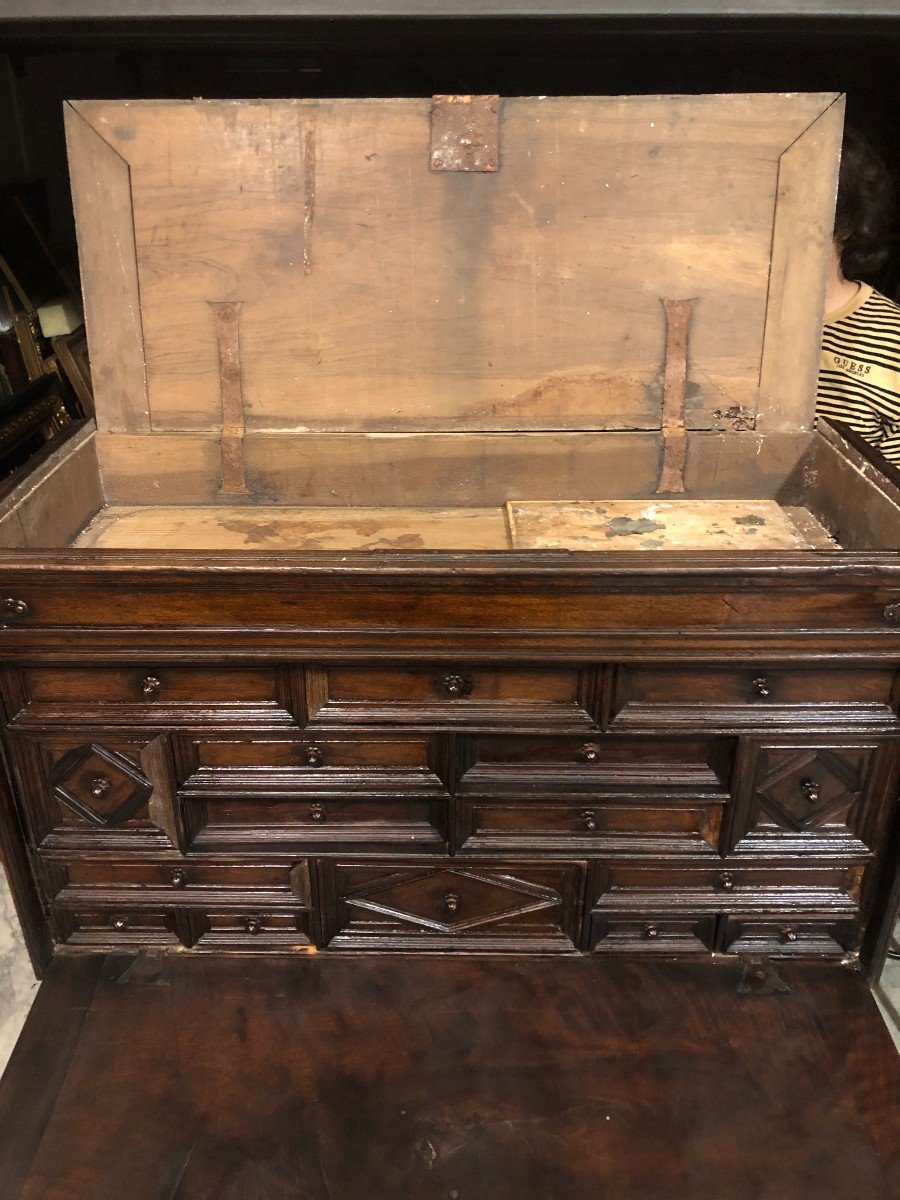 Spanish Chest Cabinet In Walnut - 17th-18th Century-photo-2