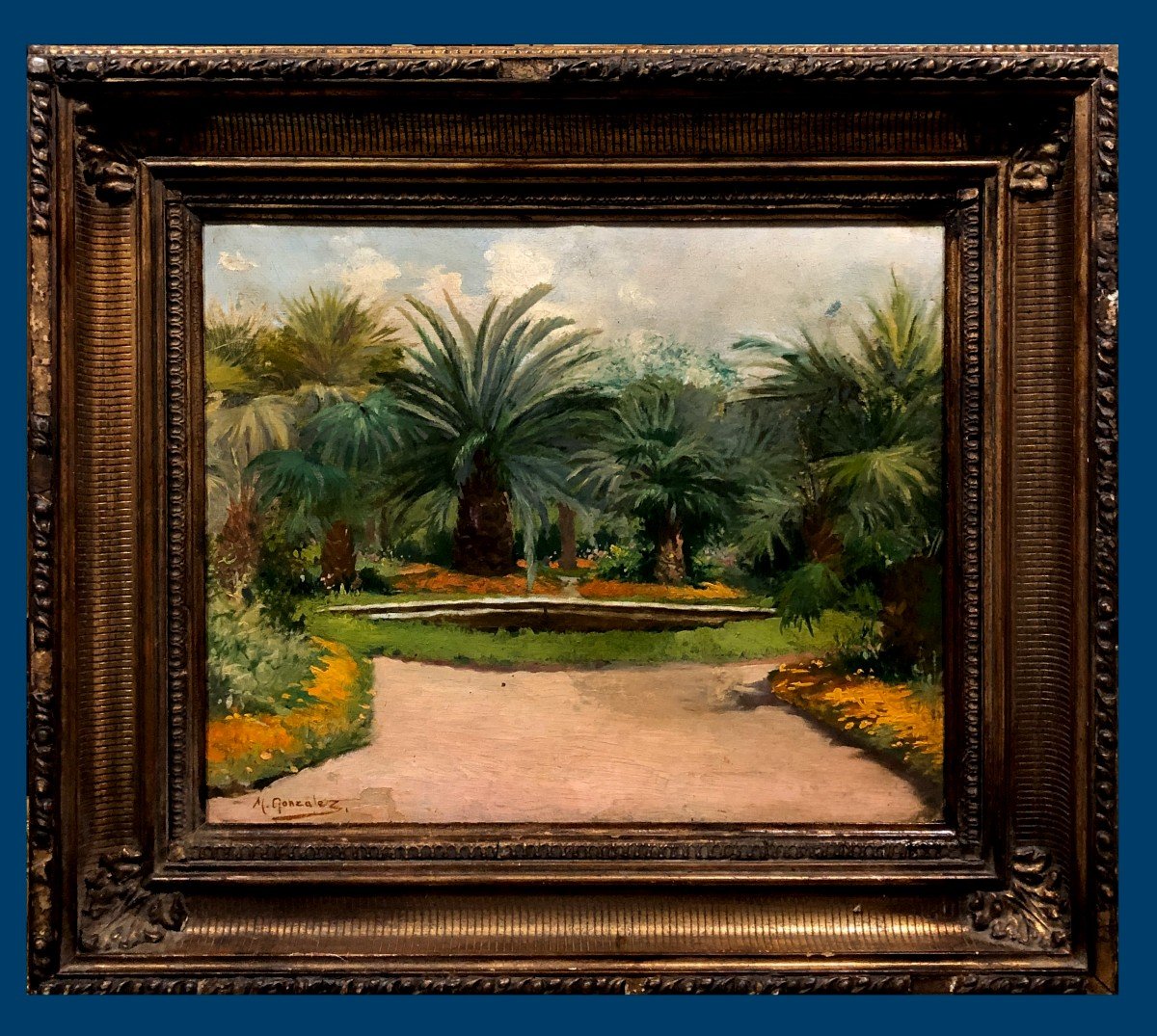école Espagnole (1900s) - Le Jardin Aux Palmiers