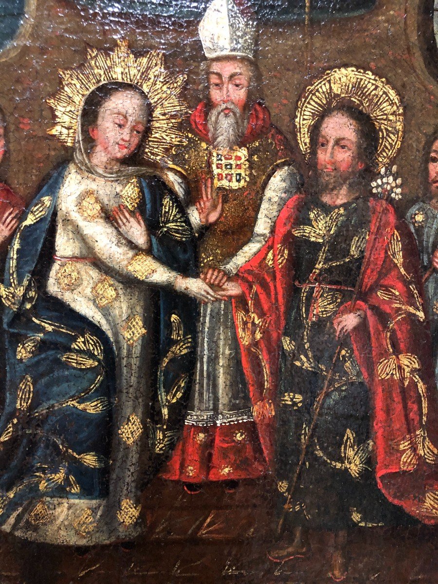 Basilio De Santa Cruz De Pumacallao (1636-1710); Entourage De - Le Mariage De La Vierge-photo-4