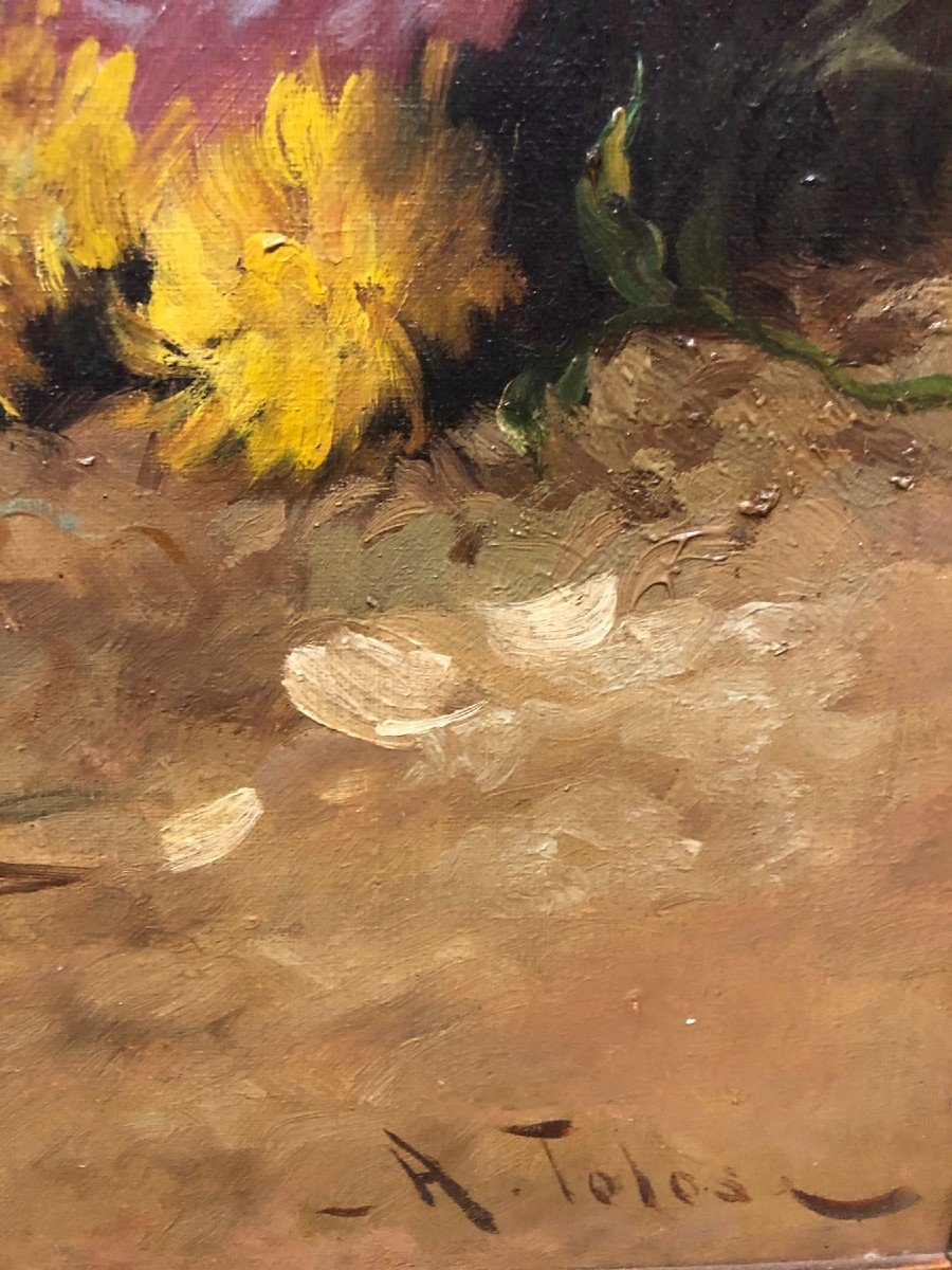 Aureli Tolosa I Alsina (1861-1938) - Chrisanthemums And Thoughts-photo-2