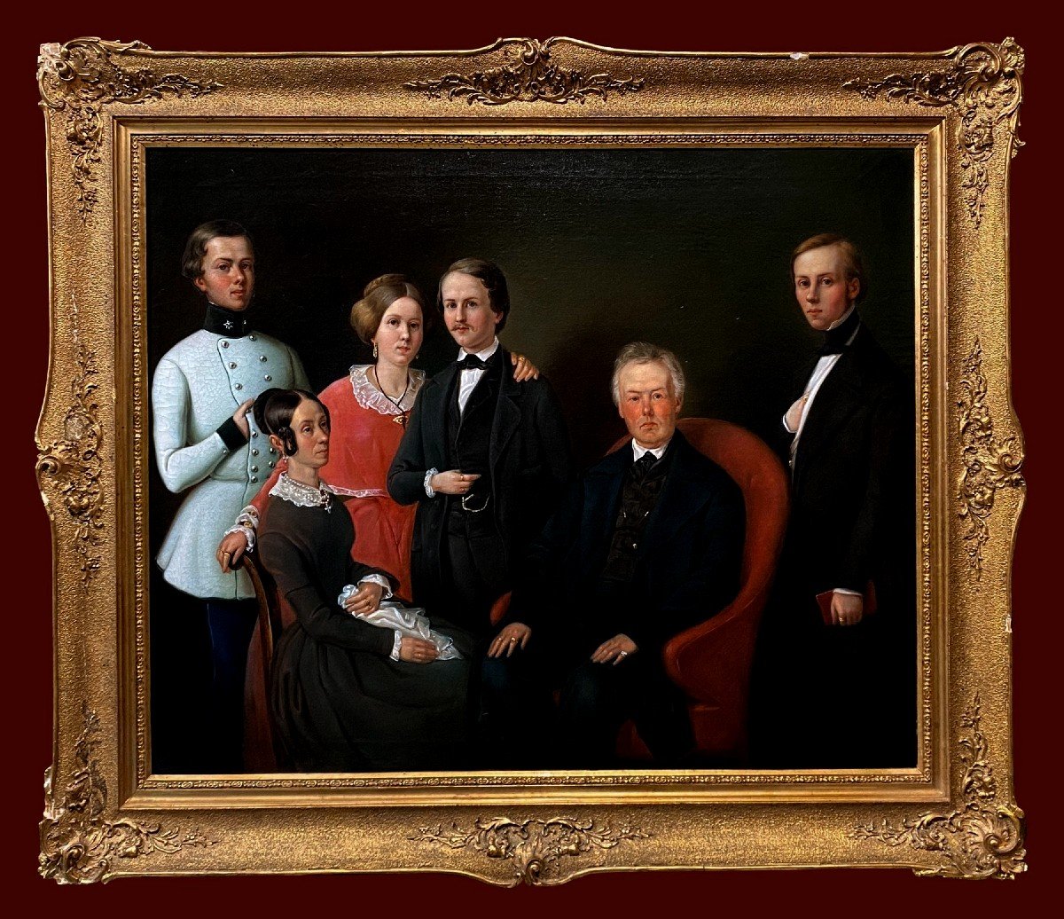 école Biedermeier (xix) - Portrait De Famille