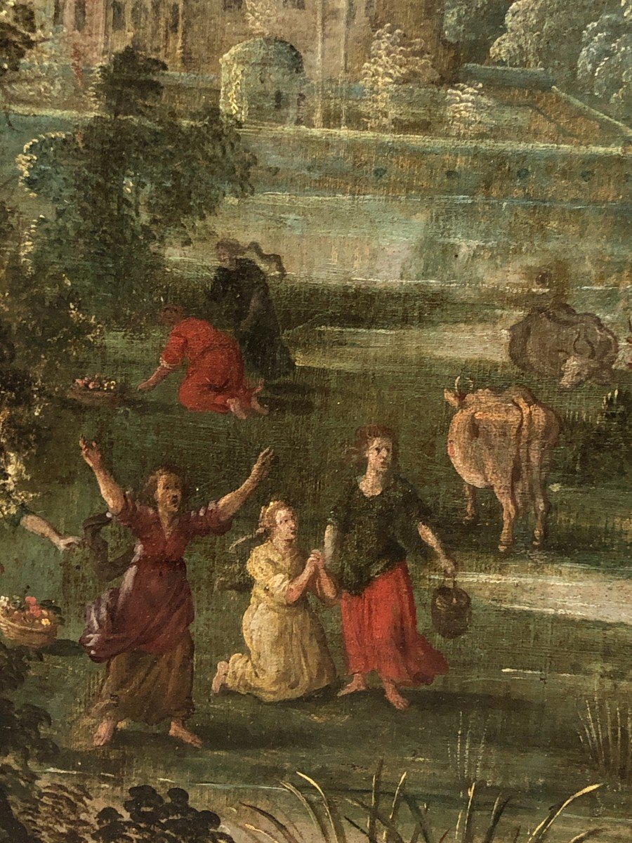 Entourage De Jan Brueghel l'Ancien (1568-1625) -  l'Enlèvement d'Europe-photo-3