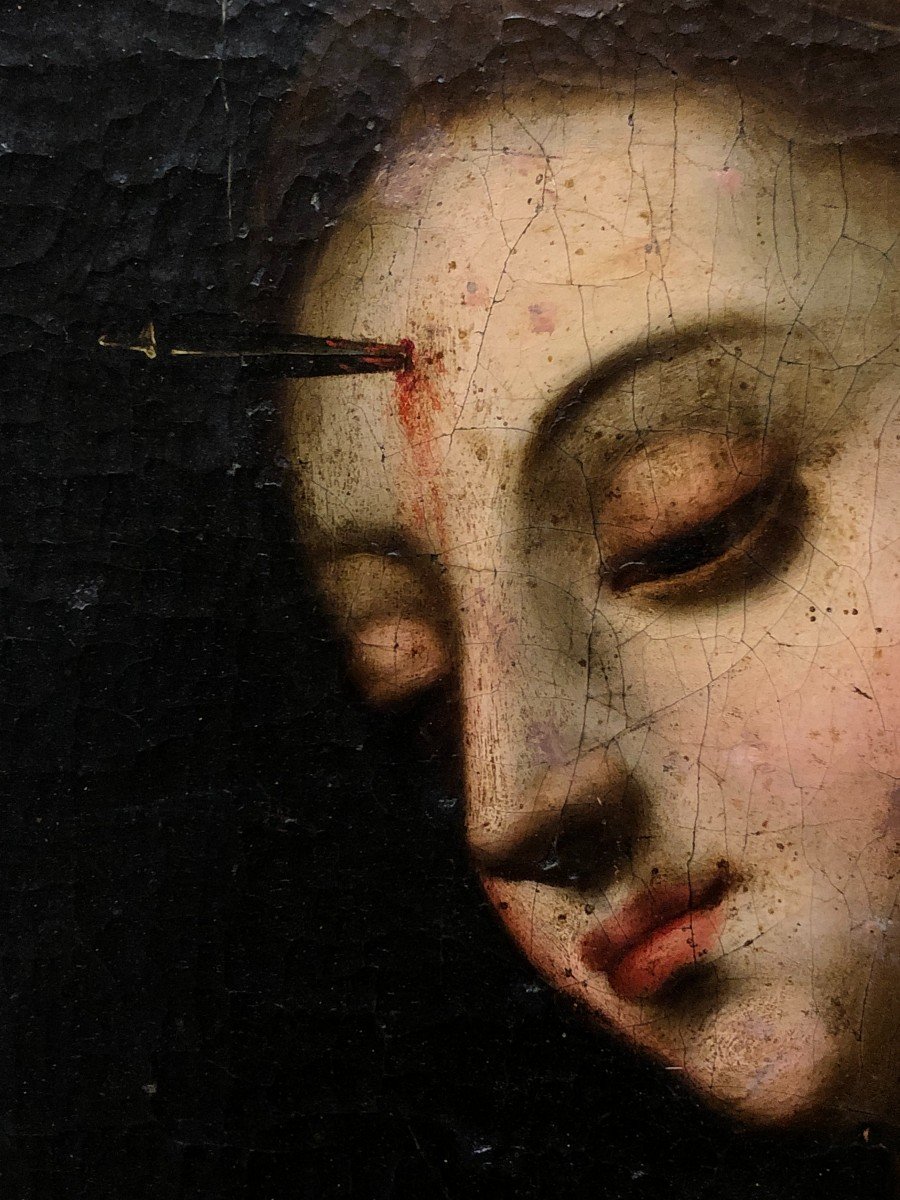 Spanish School (xvii) - Saint Engrace Of Saragossa, Virgin And Martyr-photo-3