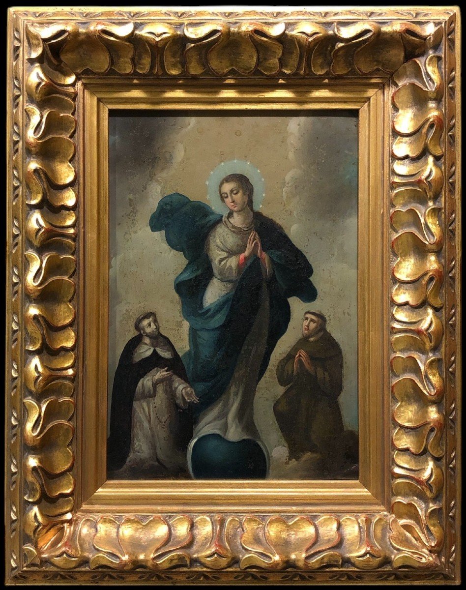 école Sevillane (c. 1600) - l'Immaculée Conception Entre San Francisco De Asís Et Santo Domingo