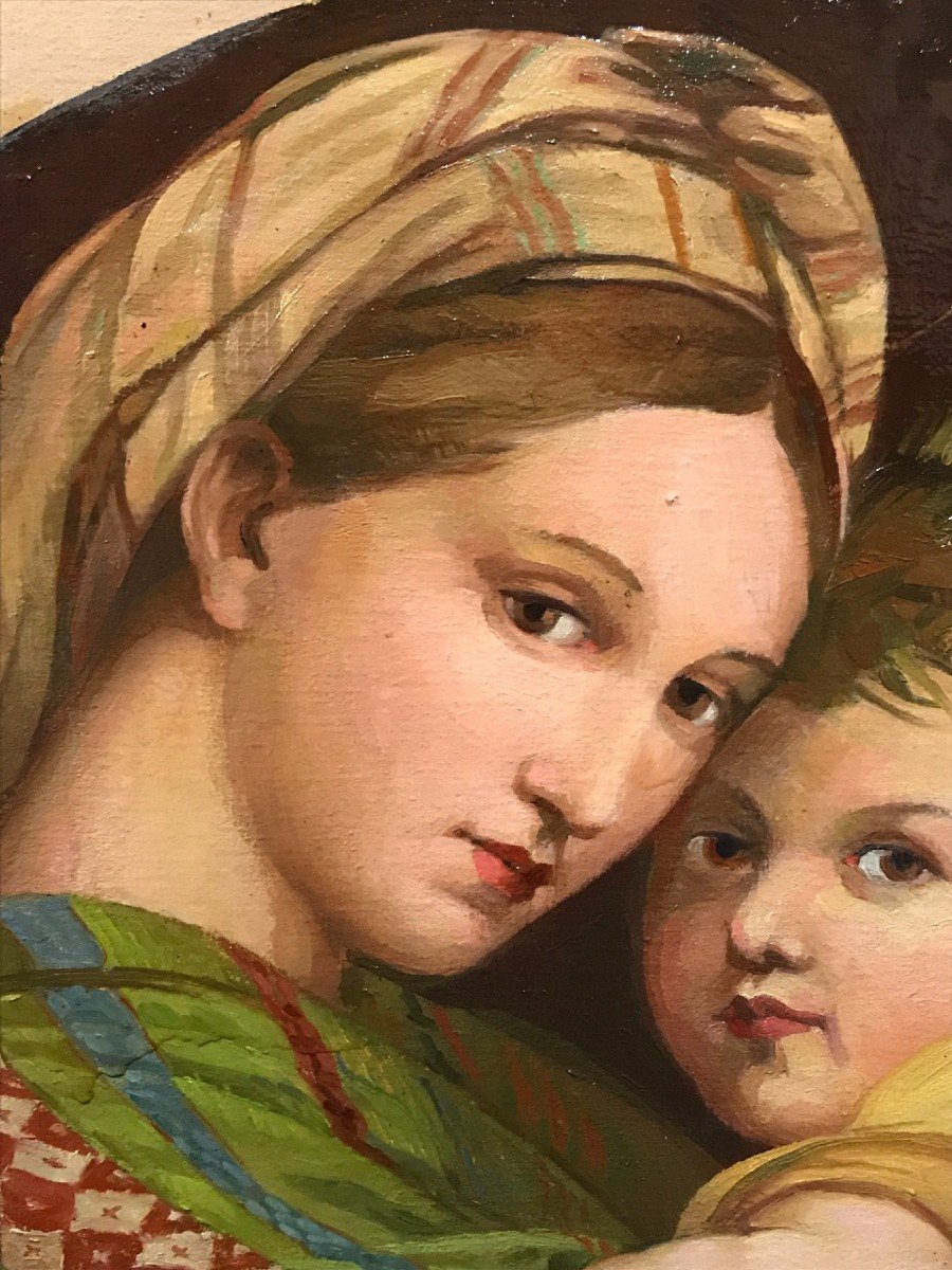 German School (19th-20th Century) - Madonna Della Seggiola (after Raphael)-photo-3