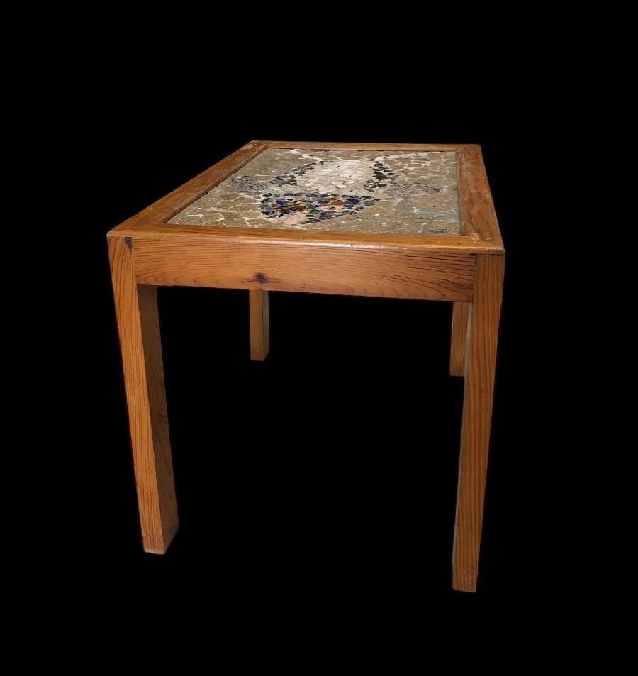Table Décorée De Mosaïque – France, 50’s (XXème)-photo-2