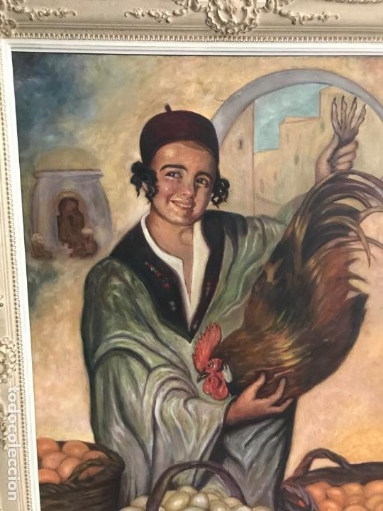 Scene Of A Young Trader In The Souk - Morcillo School, Spain, 20th Century-photo-3