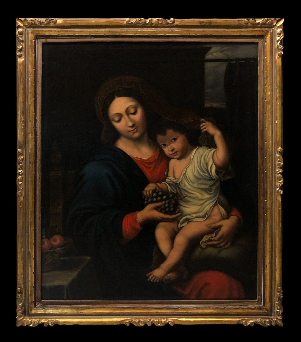 Pierre Mignard (1612-1695), Follower Of - The Madonna Of The Grape