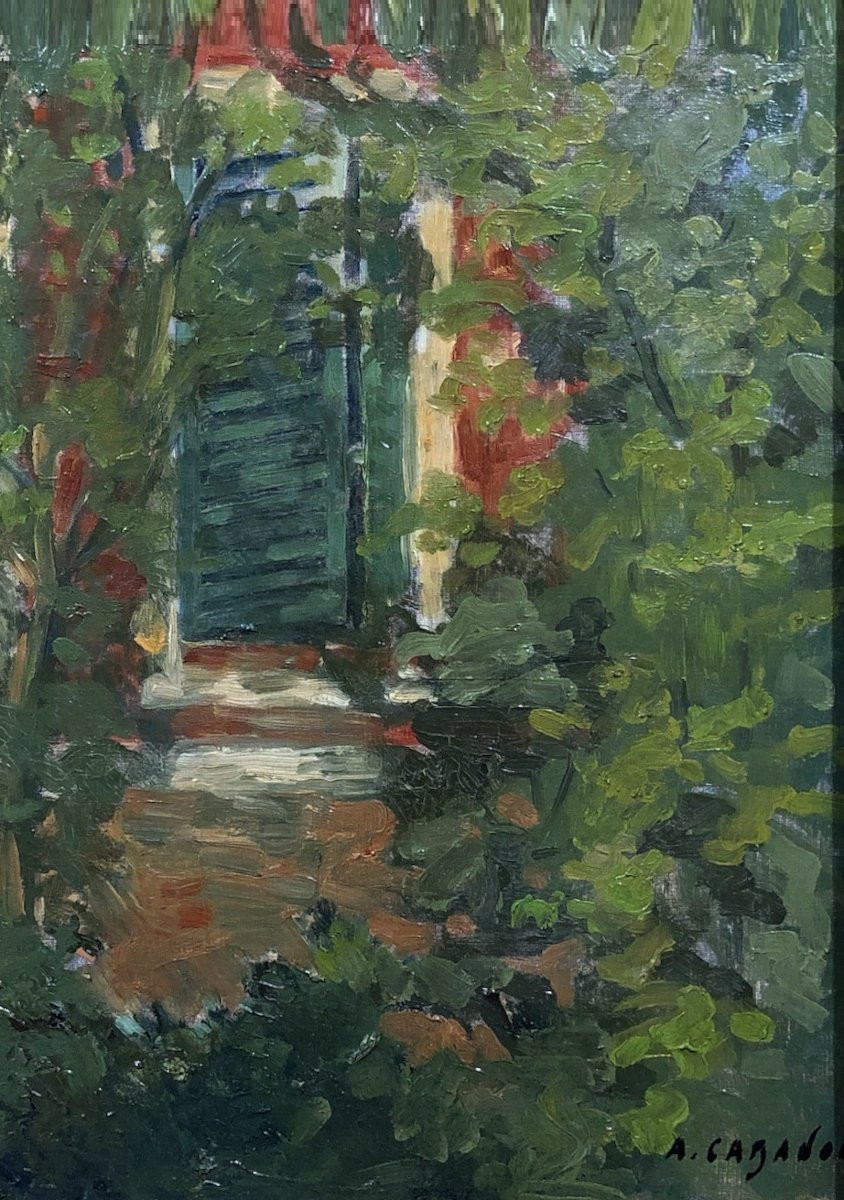 	 école Française (xx) - La Fénêtre Verte-photo-2