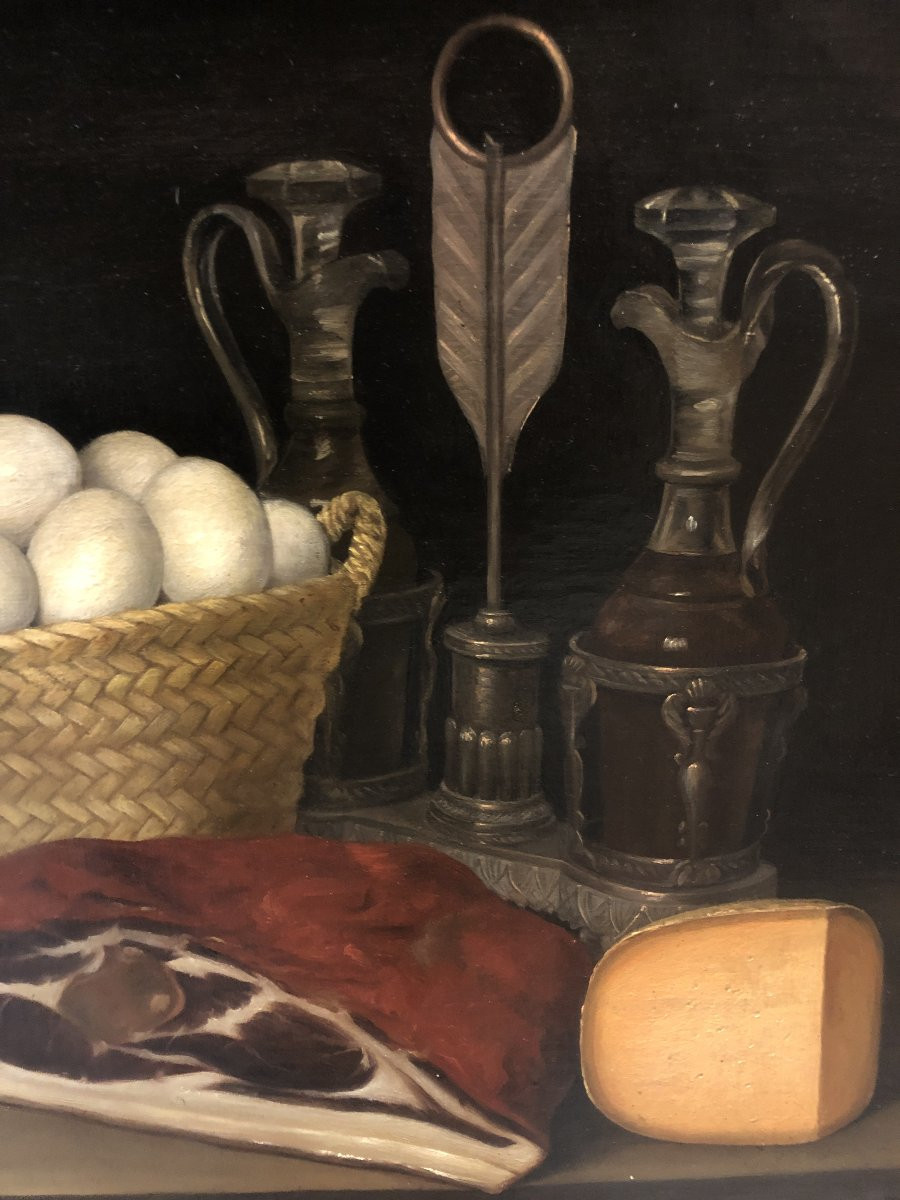 école Espagnole (xix) - Nature Morte Du Garde Manger-photo-3