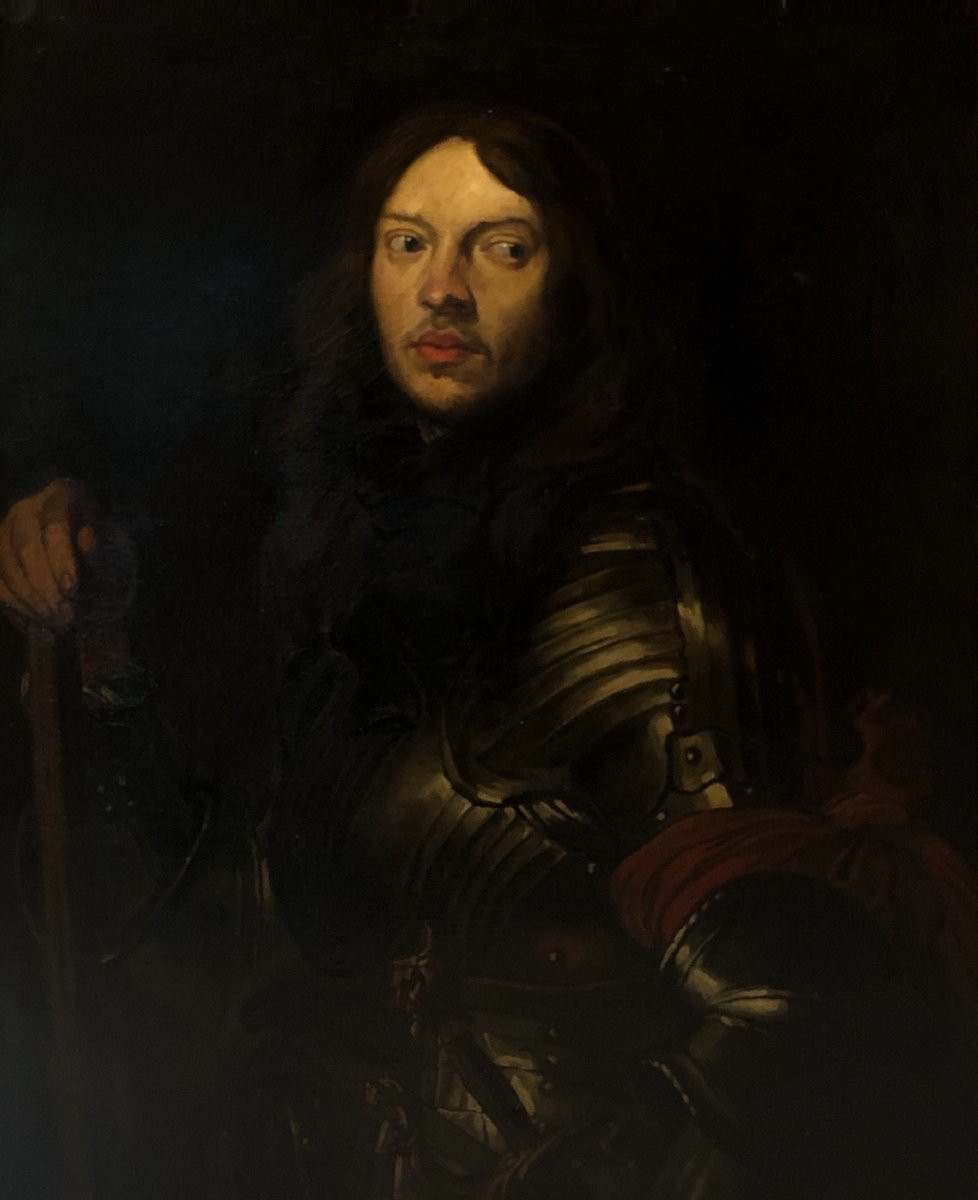 European School (19th Century) - Portrait Of A Captain (after Van Dyck)-photo-2
