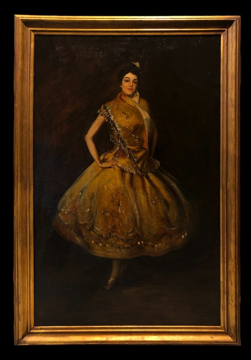 École Française (Fin XIXème) - La Carmencita (D'après J. S. Sargent)