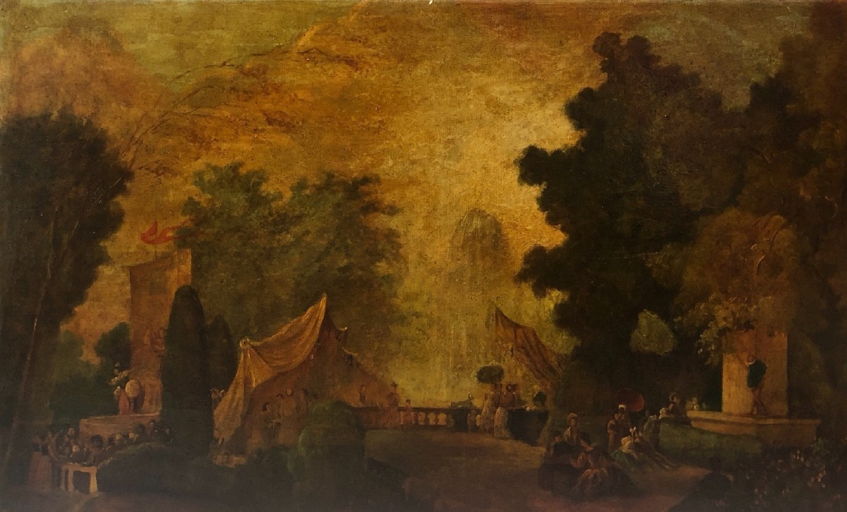 École Française (XIX) - Grande Fête Champêtre aux Fôrets