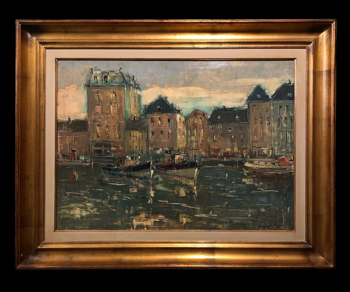Decamps (xx) - View Of The Port Of Antwerp