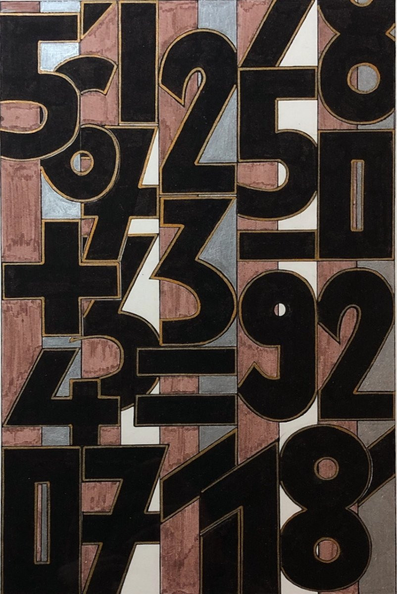 École Dada (1930s) - Abstrait aux Numéros-photo-2