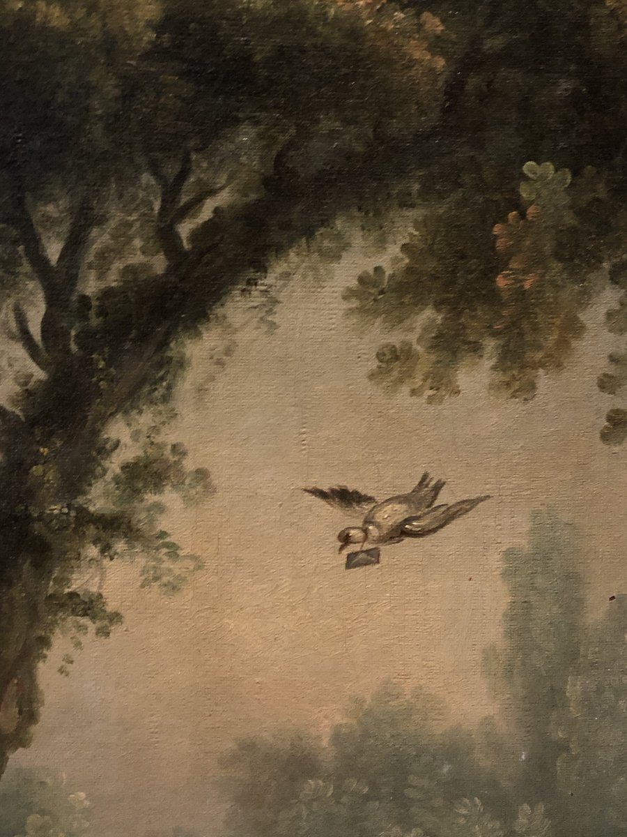 French School (18th-19th Centuries) - The Carrier Pigeon-photo-4