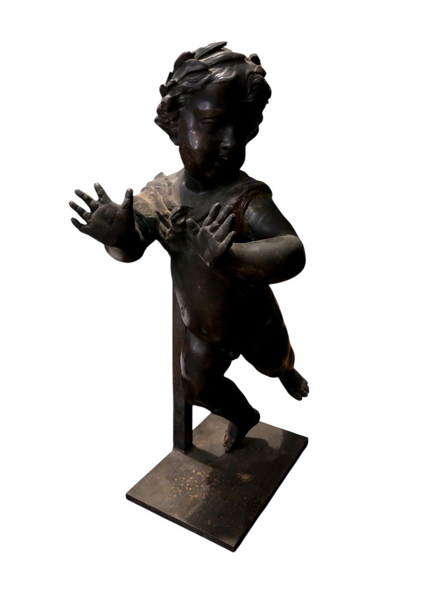European School Of Fine Arts (c. 1880) - Bronze Angel Sculpture